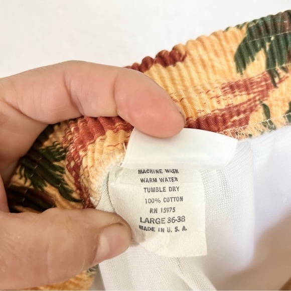 Vintage 70s Hawaiian Shorts Summer > L 29 30 31 - Picture 13 of 13